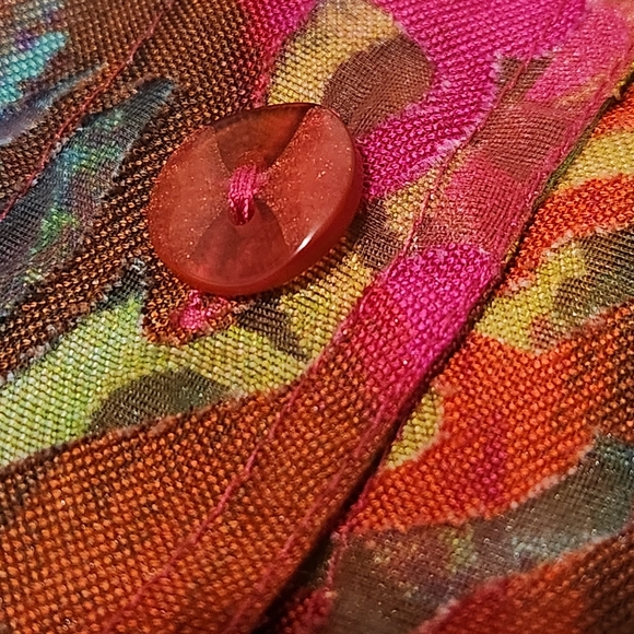 Bamboo Workers Sheer Colorful Rainbow Jacket - Picture 9 of 12